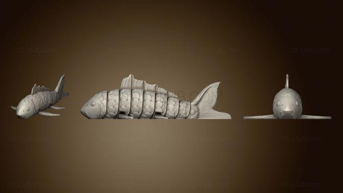 3D model Articulated Flexi Koi Fish (STL)
