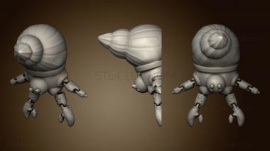 3D model Articulated Hermit Crab (STL)