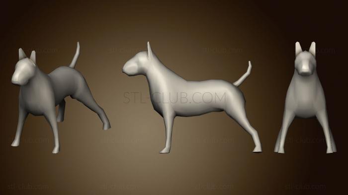 3D model Bullterrier standing pose (STL)