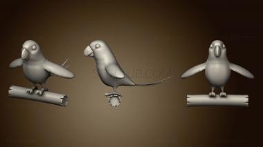 3D модель Мультяшный Попугай Ара Желто-Синий (STL)