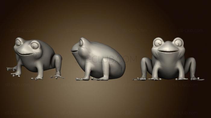 3D model Cartoon Yellow banded Frog (STL)