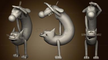 3D модель Кошка Собака Никелодеон (STL)