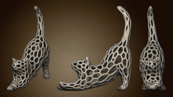 3D model Catstretch voronoi (STL)