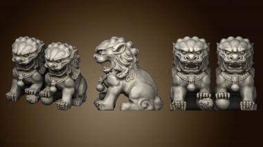 3D model Chinese guardian lions (STL)