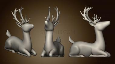 3D model Deer Laying Down (STL)