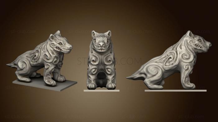 3D model Demon Dog With Simple Base (STL)