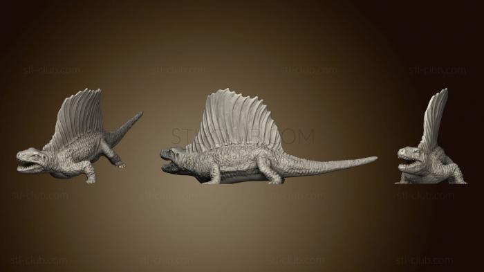 3D model Dimetrodon Dinosaur (STL)