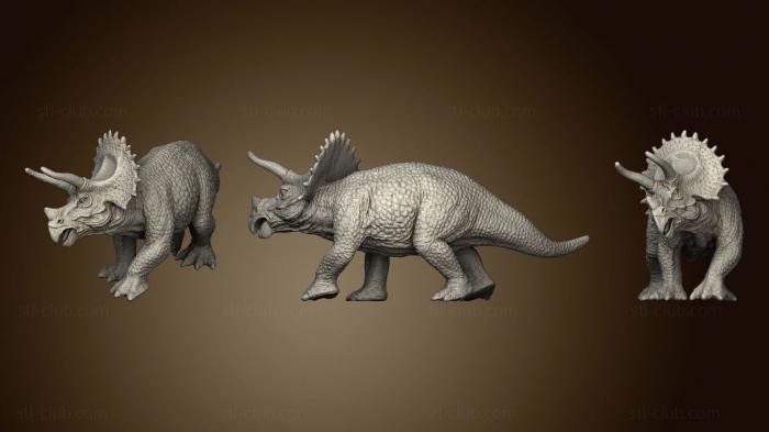 3D модель Динозавр Трицератопс (STL)