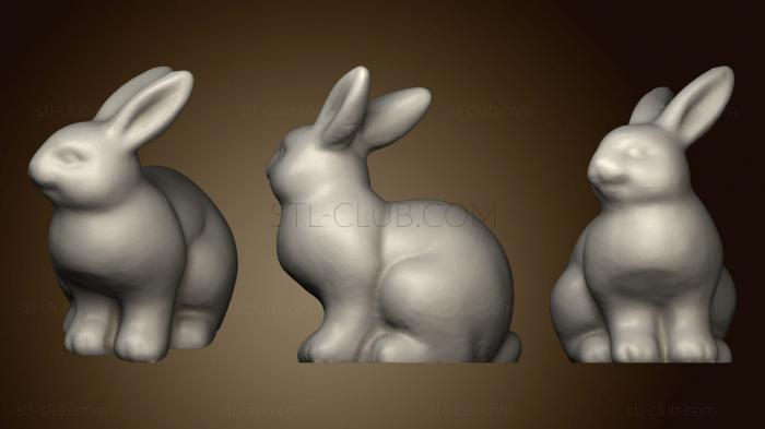 3D мадэль Пасхальный Кролик Сидящий (STL)
