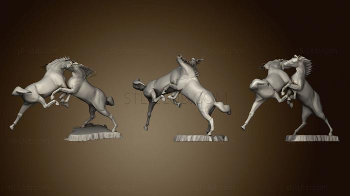 3D model Fighting horses (STL)