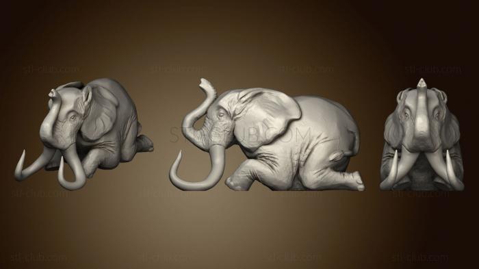 3D model Figurine of Wondrous Power Marble Elephant (STL)