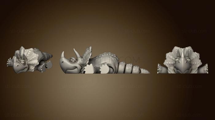 3D model Flexi Triceratops (STL)