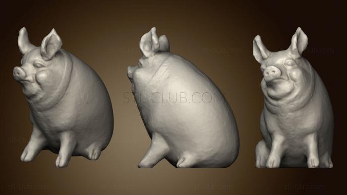 3D мадэль Садовая Свинья (STL)