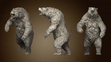 3D model Grizzly Bear Angry (Large) 2 (STL)