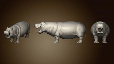 3D model Hippopotamus 2 (STL)