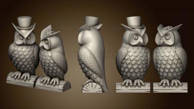 3D model His And Her Owls (Makerware Friendly!) (STL)