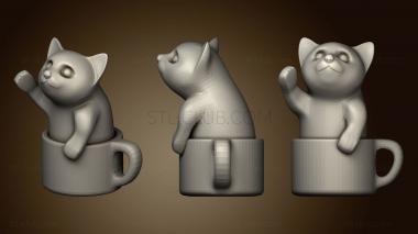 3D model Kitten in a cup1 (STL)