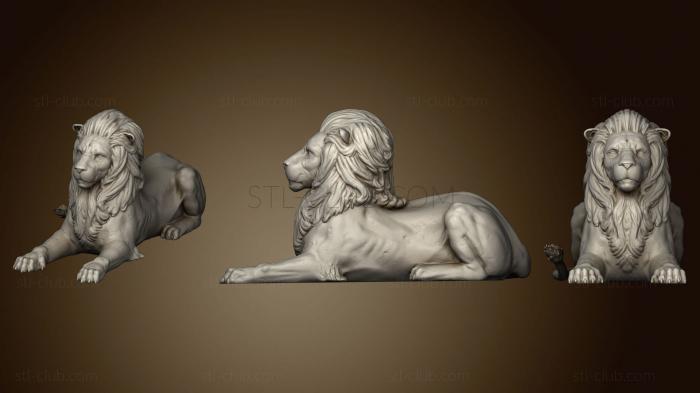3D мадэль Лежащий лев (STL)