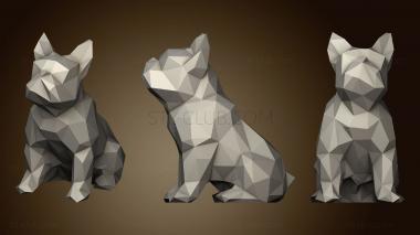 3D model Low Poly Bull Dog (STL)