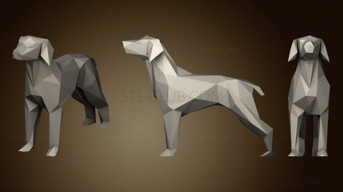 3D мадэль Низкополигональная Собака (STL)