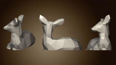 3D model Low Poly Fawn (STL)