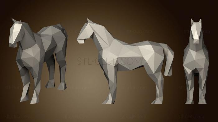 3D мадэль Низкополигональная Лошадь (STL)