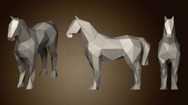 3D model Low poly Horse (STL)