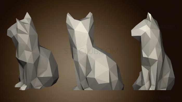 Low Poly Sitting Cat!