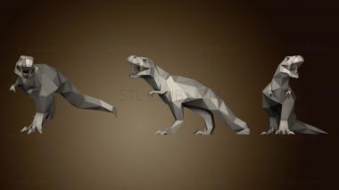 3D модель Низкополигональный Динозавр Trex Rex (STL)