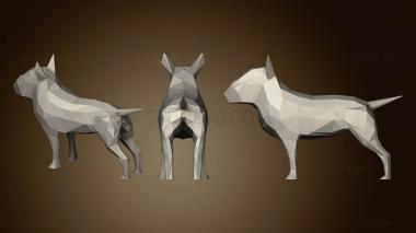 3D model Lowpoly Bull Terrier (STL)