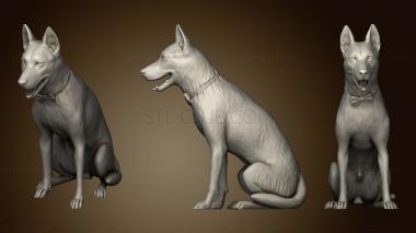 3D model Smiling dog with butterfly 19 (STL)