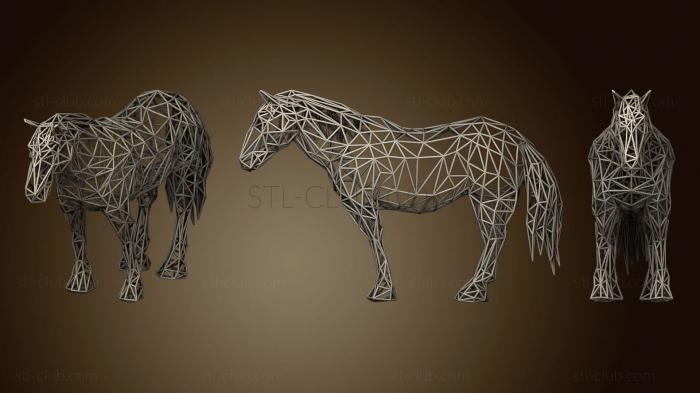3D мадэль Лошадь из проволочной сетки (STL)