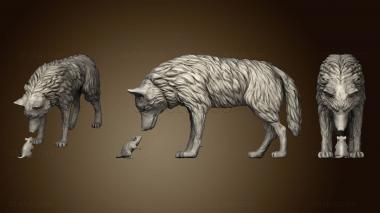 3D model wolf and rat 1065 (STL)