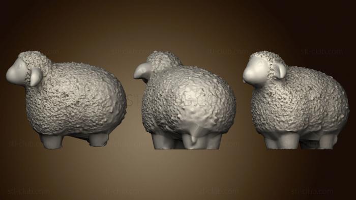 3D model wooly sheep (STL)