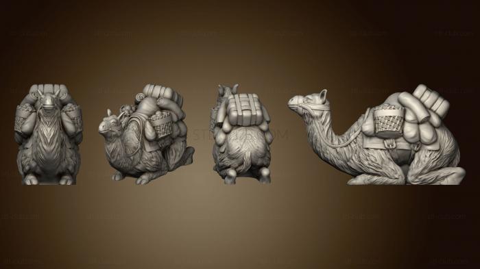 3D model Camel Loaded Laying Unbased (STL)