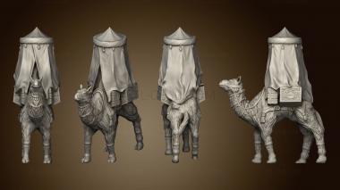 3D model Camel Ornamental Tent Unbased (STL)