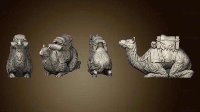 3D мадэль Оседланный Верблюд Лежал Без Седла (STL)
