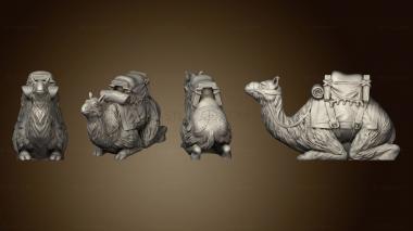 3D model Camel Saddled Laying Unbased (STL)