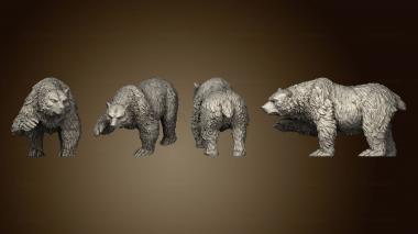 3D model Grizzly Bear Fish 3 (STL)