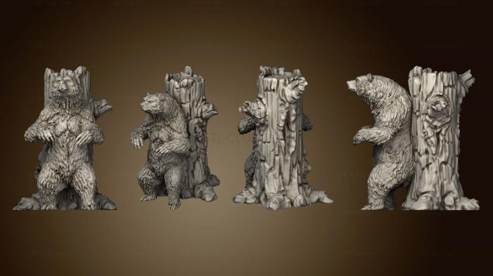 3D модель Большой Пень Медведя Гризли (STL)