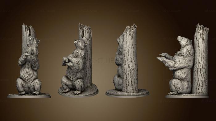 3D model Grizzly scratching (STL)