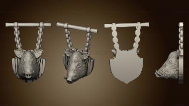 3D model hanging boar (STL)