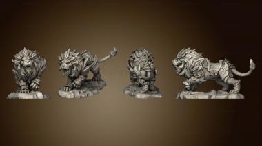 3D model lion attack rep 002 (STL)