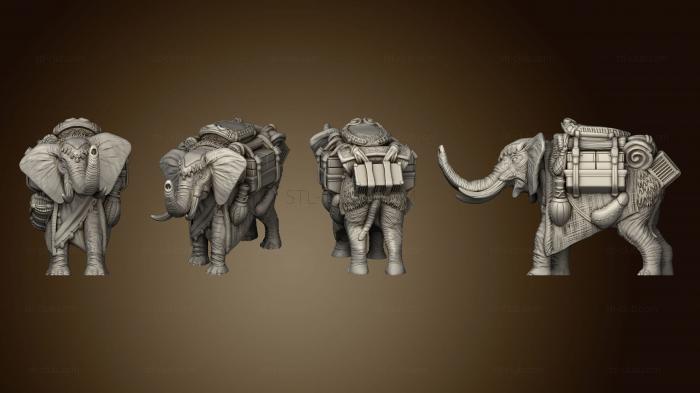 3D model An elephant with a saddle (STL)