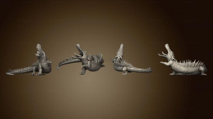 3D мадэль Речной Крокодил Нападает На Крупных (STL)
