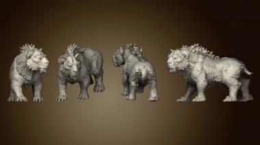 3D model Sabretooth Tiger 01 (STL)