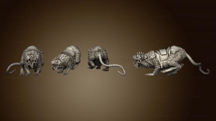 3D model War Chariot Rat Right (STL)