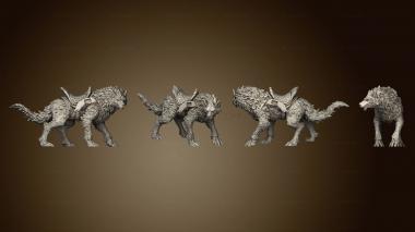 3D мадэль Верхом на Крылатом Волке 2 Разновидности Больших (STL)