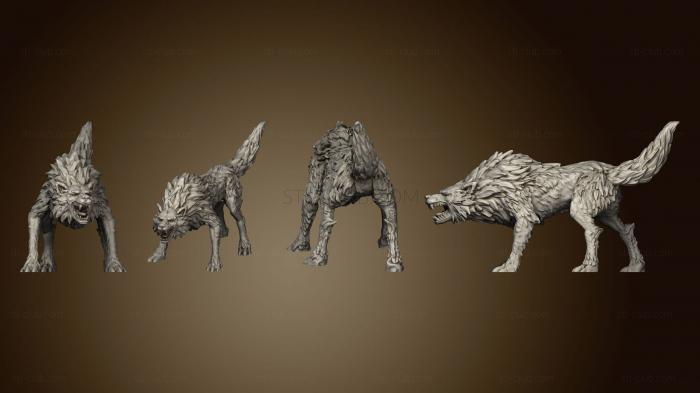 3D мадэль Зимний Волк Нападает На Крупных (STL)