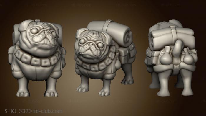 3D model All The Pugs pug Bigger (STL)